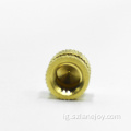 Ahaziri agbakwunyere Brass threaded Knurled Insert Mkpụrụ